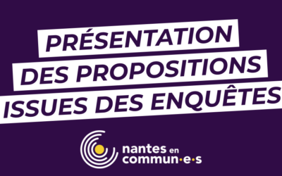 Le 27 juin, présentation des premières propositions issues des enquêtes